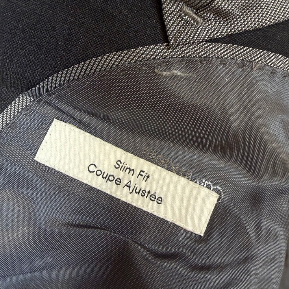 Calvin Klein Maxwell Slim Fit Blazer Charcoal Gray 40S MXLL17EZ0000 - Picture 5 of 12